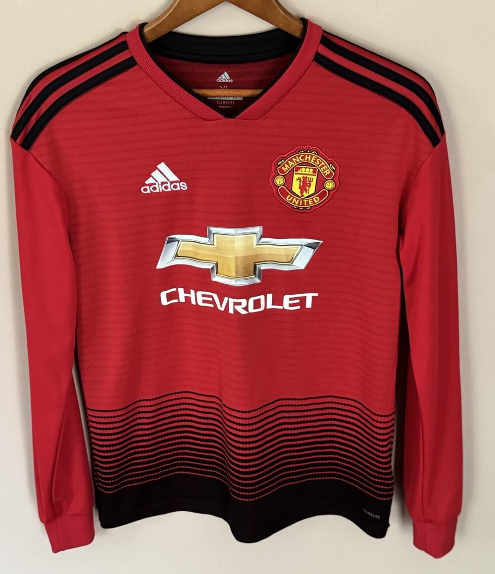 Manchester United 2018/2019 Adidas Home Football Shirt Soccer Jersey Youth XL